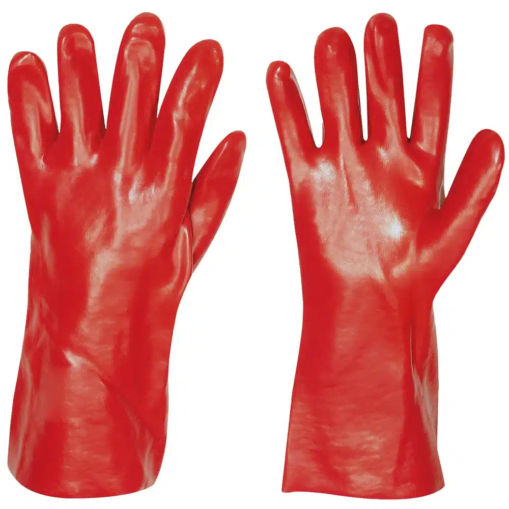 PVC Handschuh rotbraun 35 cm
