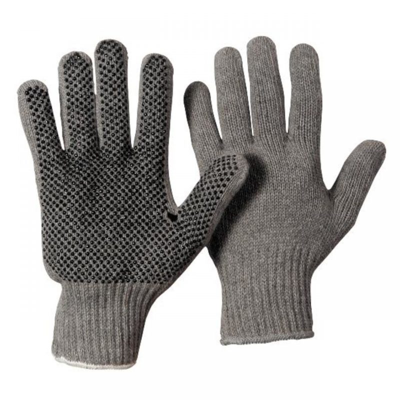 Baumwoll Strickhandschuh Herren einseitig Noppen,