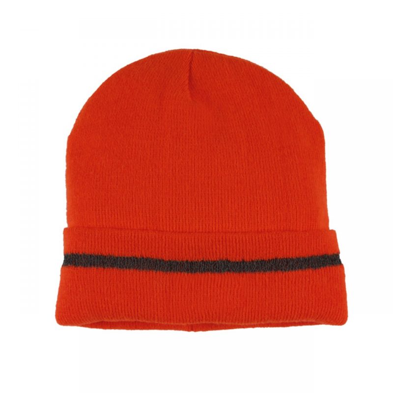 Winterstrickmütze mit Thinsulate Futter leuchtorange