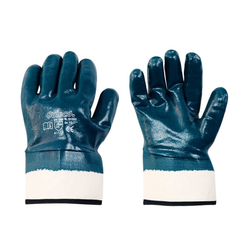 Nitril Handschuh blau vollbeschichtet