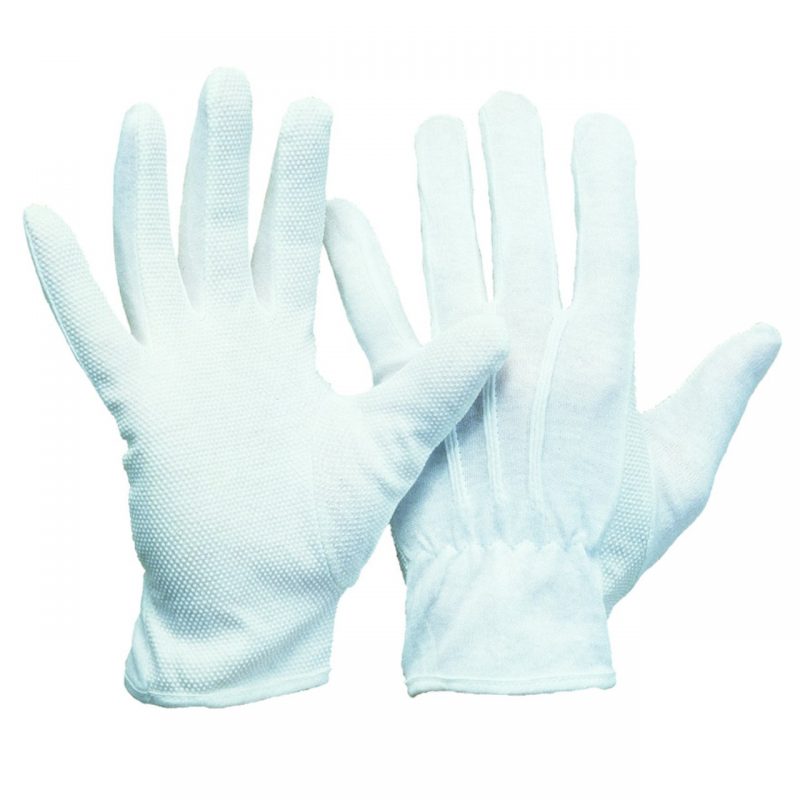 Baumwoll Trikot Handschuh mit Micro Bepunktung