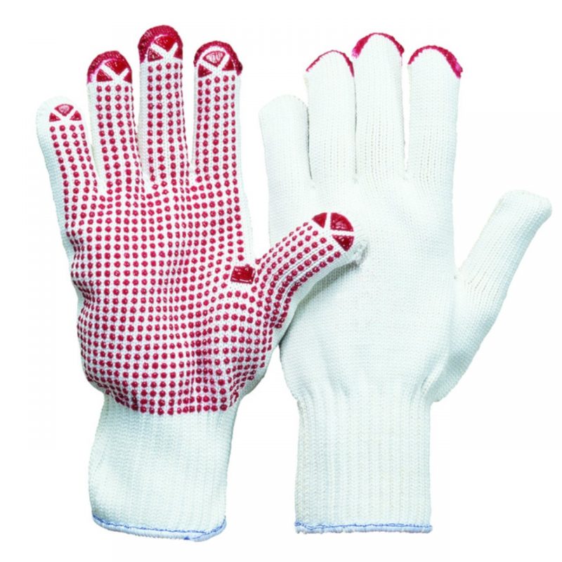 Magic red Strickhandschuh mit Noppen