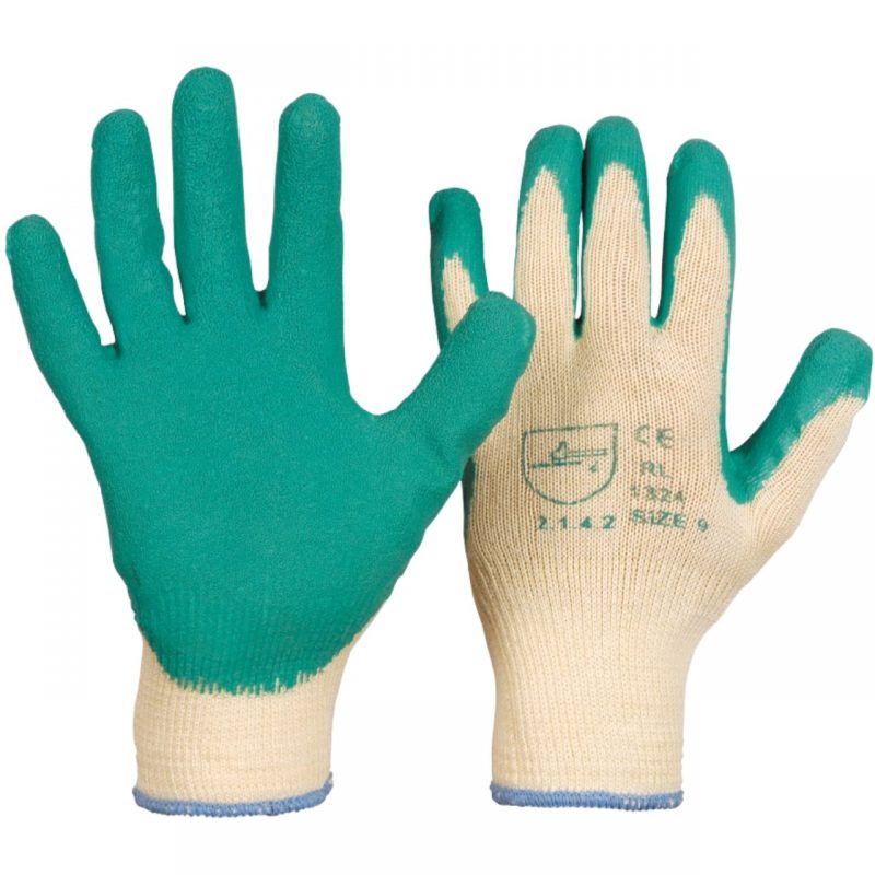 Latex Bau Handschuh  8,9,10 blau Nässehandschuh Vollbeschichtet gegen Feuchte 