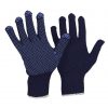Feinstrick Montage Handschuh blau