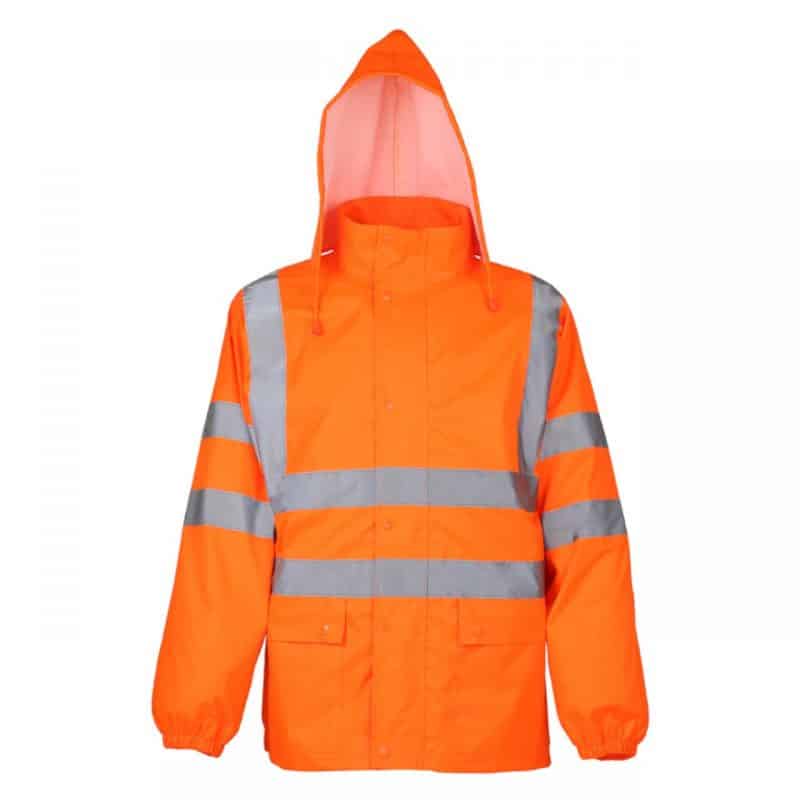 Warnschutz Regenjacke warnorange