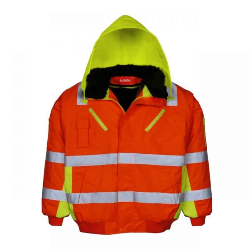 Multifunktionale Pilotenwarnschutzjacke orange