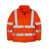 Softshell Fleece Warnschutzjacke orange