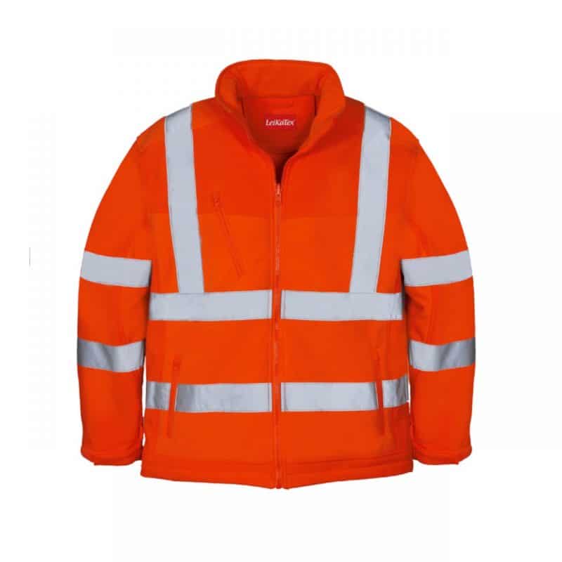 Softshell Fleece Warnschutzjacke orange