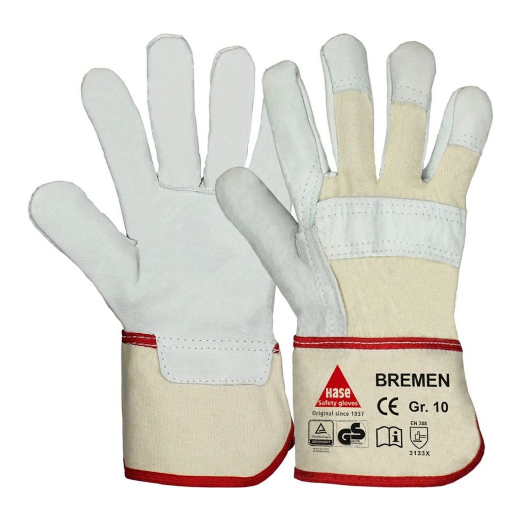 B-Ware Hase Kairo Schweißerhandschuh Arbeitshandschuh Rindspaltleder G