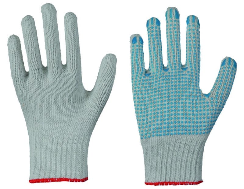 Baumwollstrick- Handschuh mit Noppen