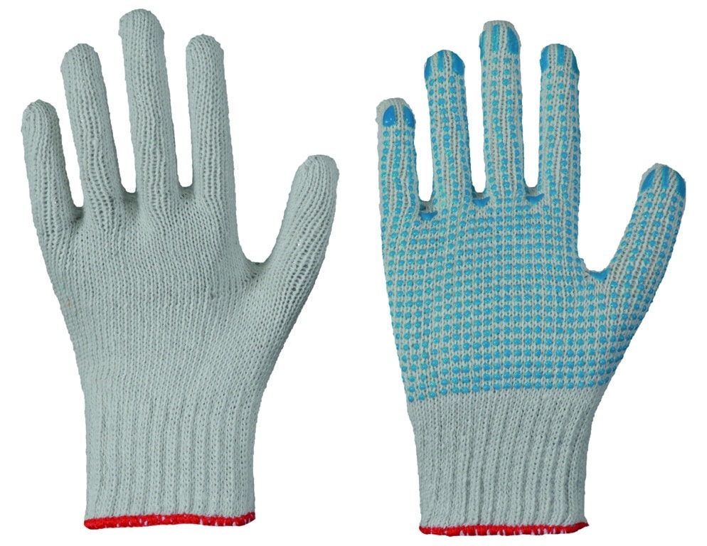 Baumwollstrick- Handschuh mit Noppen