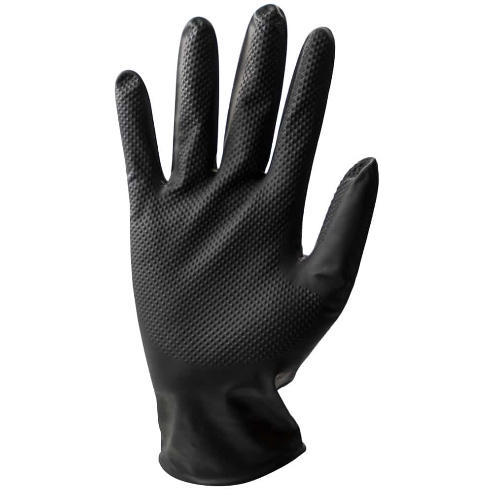 GRIP Einweghandschuh, schwarz, Artikel F0422 -50er Box- – Bild 2